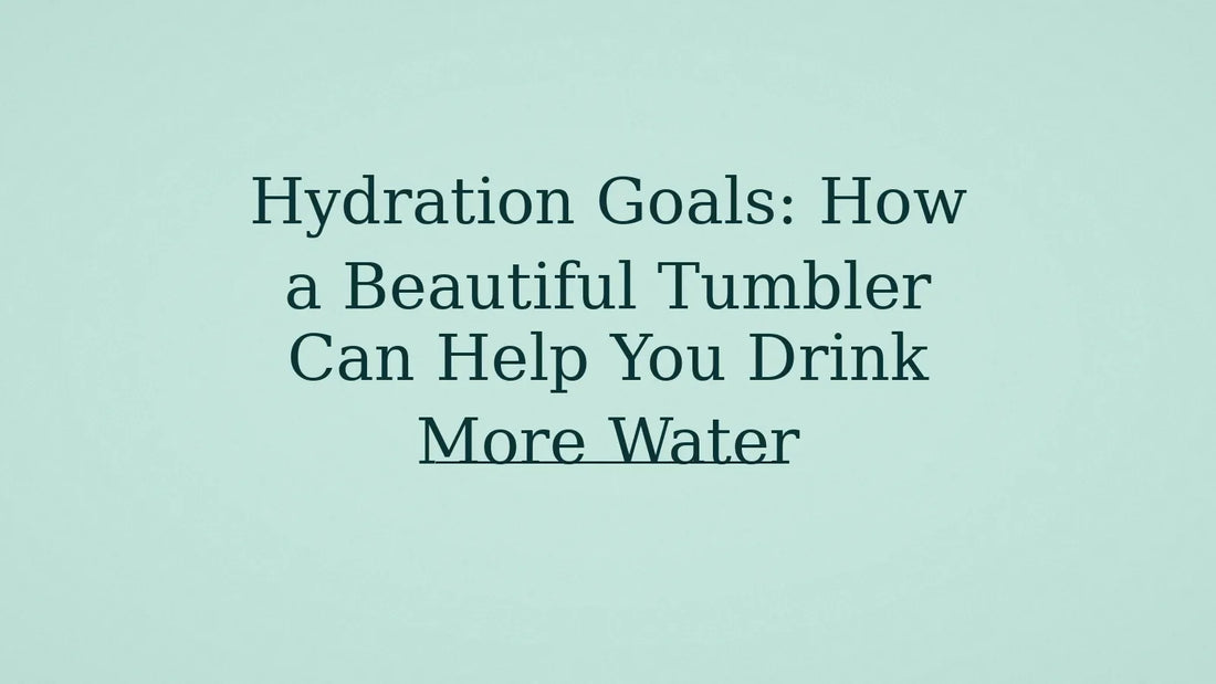 Hydration Goals: How a Beautiful Tumbler Can Help You Drink More Water