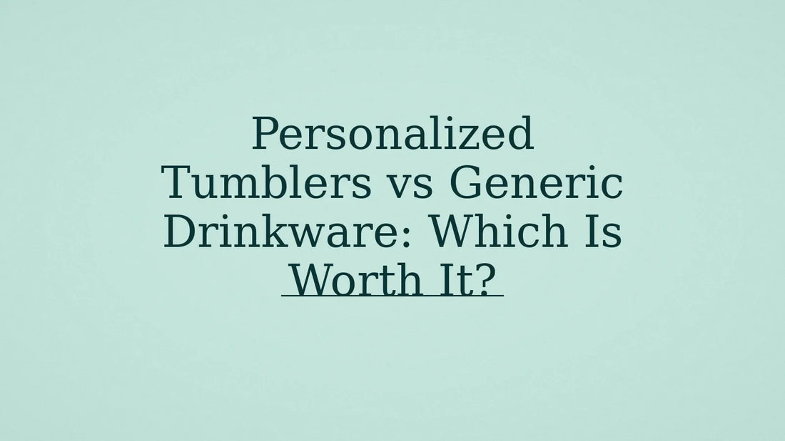 Personalized Tumblers vs Generic Drinkware: Which Is Worth It?