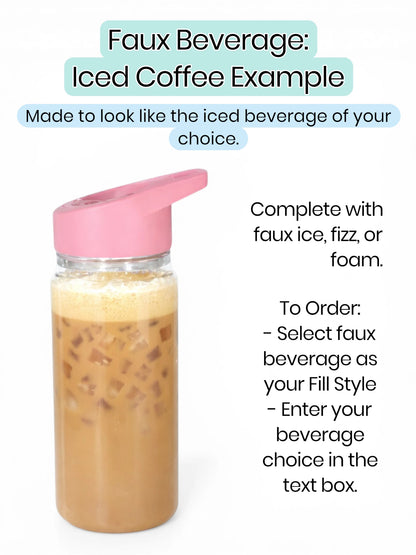 10oz Flip Straw Acrylic Custom Snow Globe Tumbler (3 Color Options)