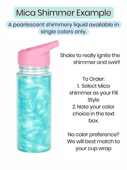 10oz Flip Straw Acrylic Custom Snow Globe Tumbler (3 Color Options)