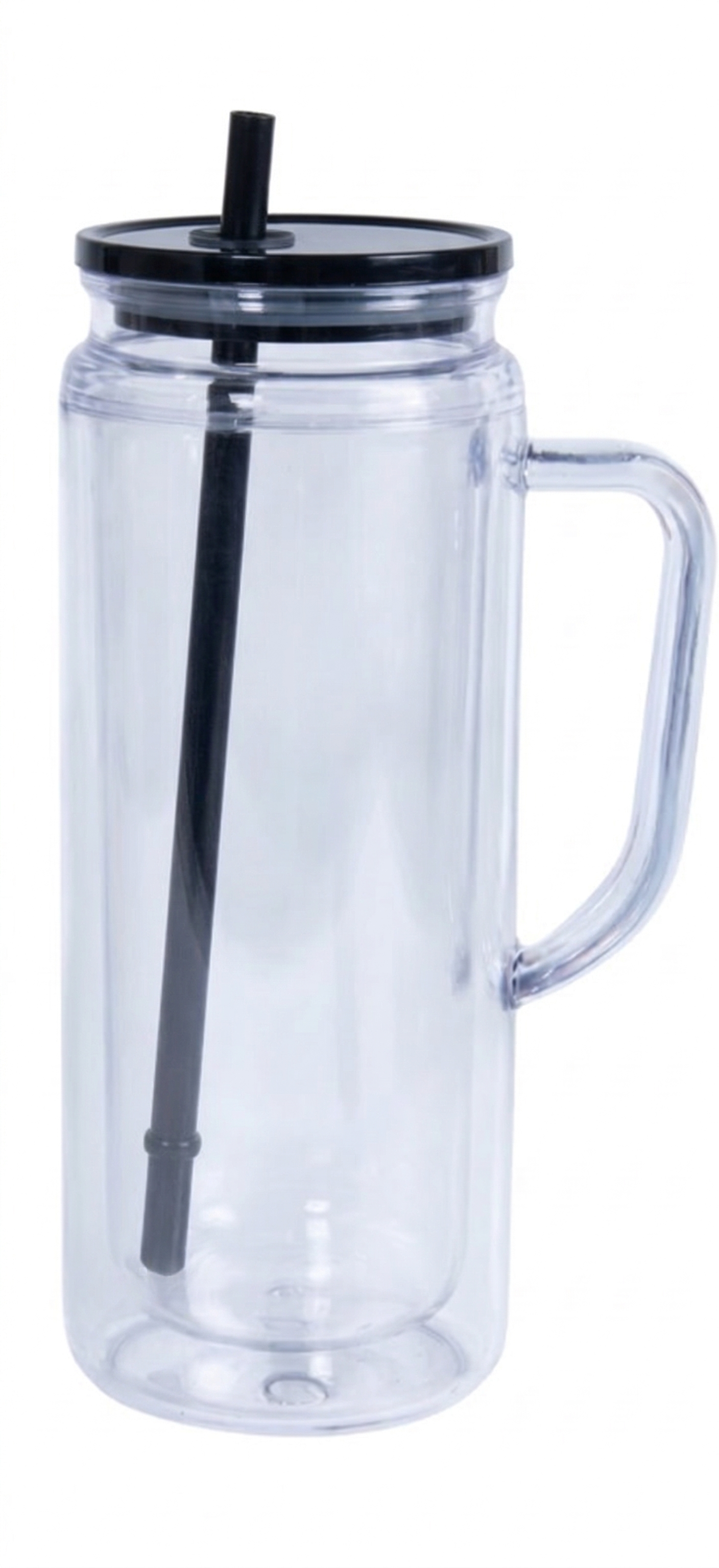 20oz Double-Wall Acrylic Tumbler with Handle (Multiple Colors)
