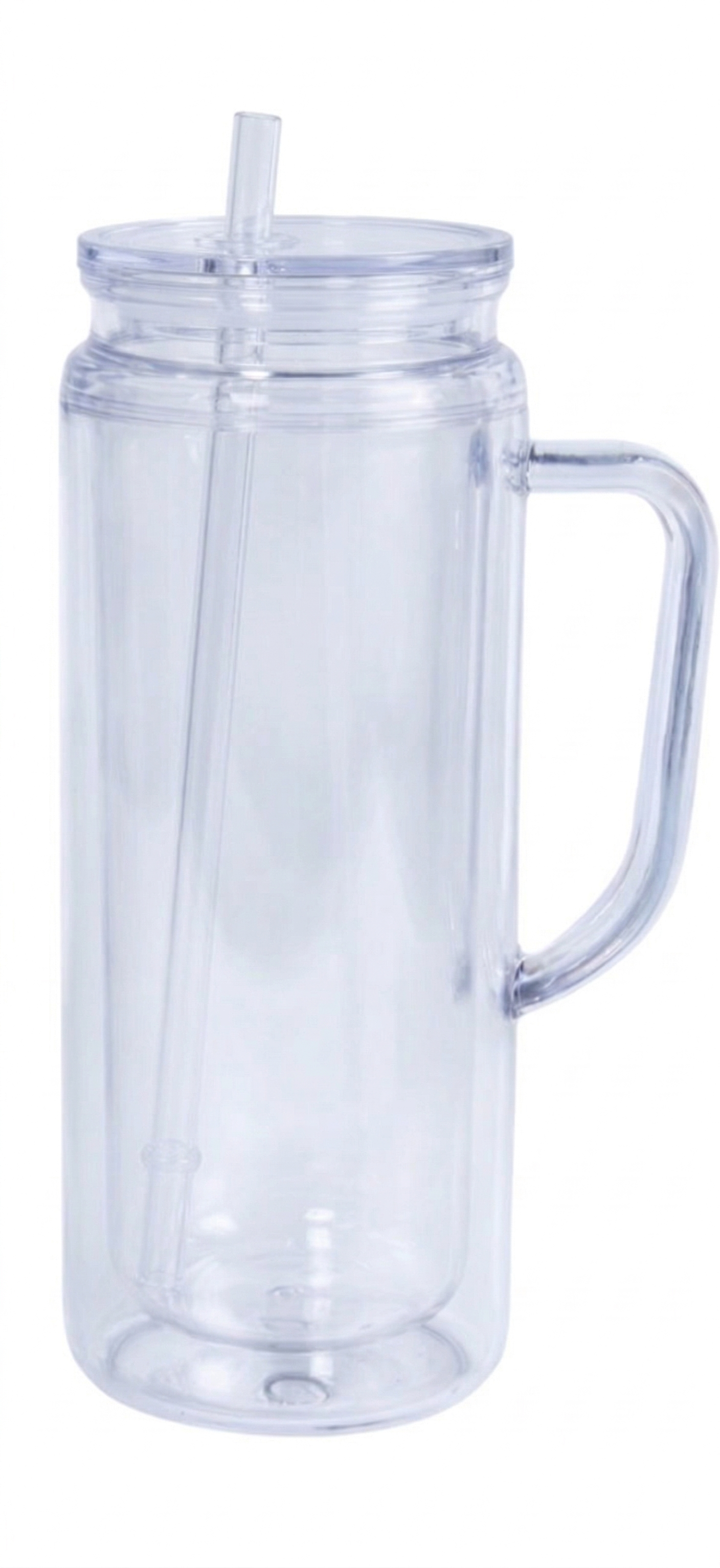 20oz Double-Wall Acrylic Tumbler with Handle (Multiple Colors)