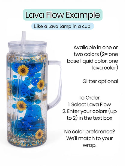20oz Double-Wall Acrylic Tumbler with Handle (Multiple Colors)