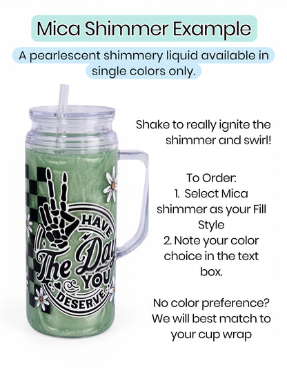 20oz Double-Wall Acrylic Tumbler with Handle (Multiple Colors)