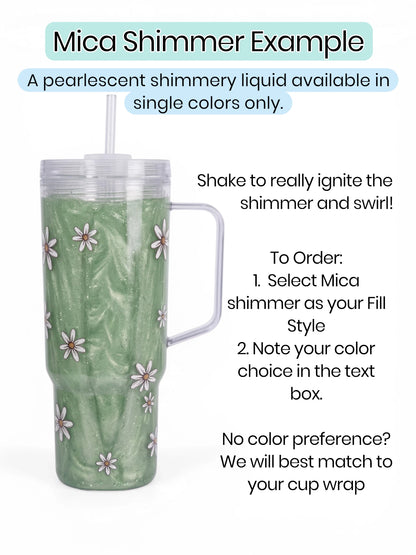 40oz Acrylic Custom Snow Globe Tumbler