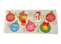 Set of Christmas-themed cookies with decorations on a white background