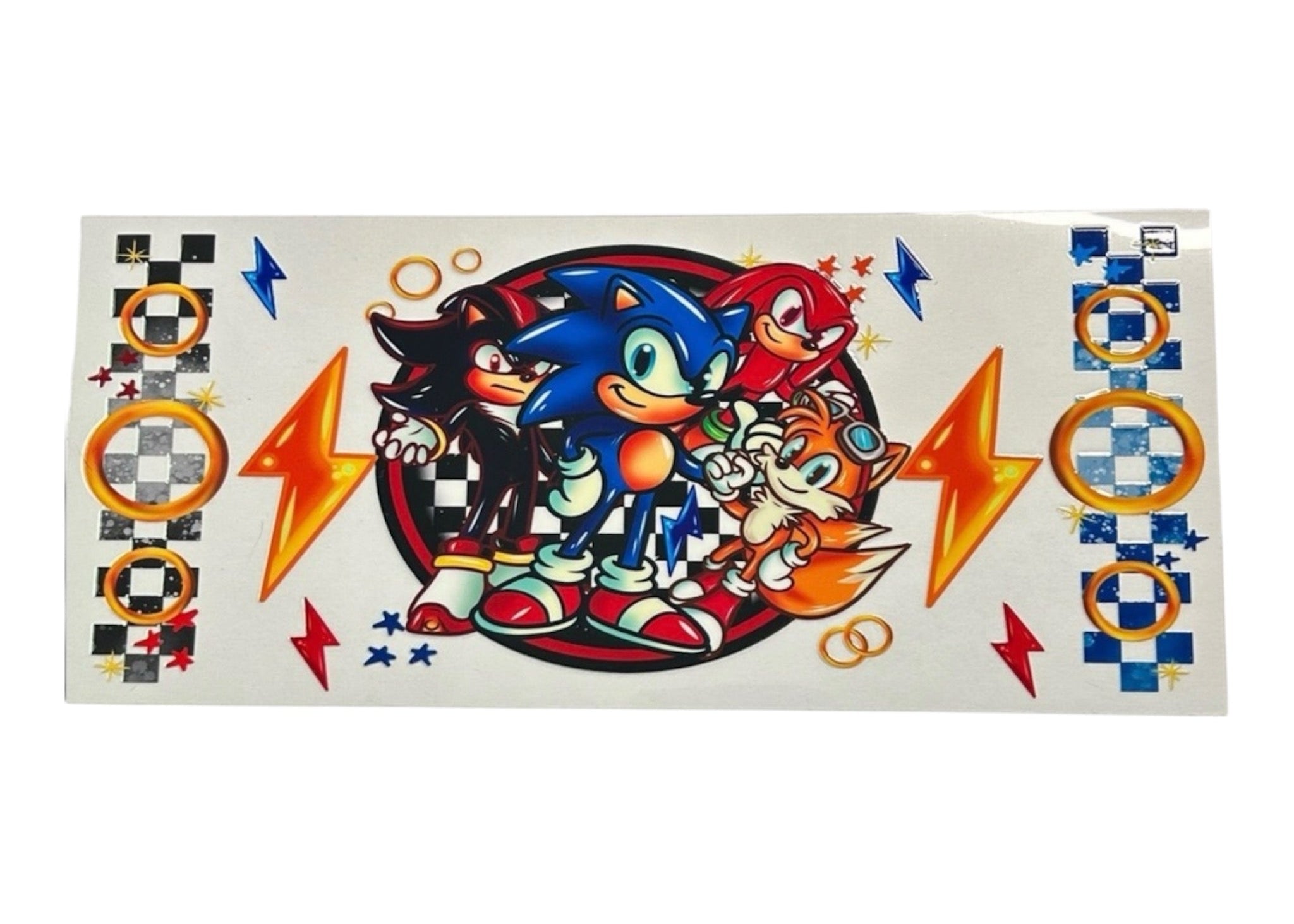 Sticker with Sonic the Hedgehog and Tails on a white background