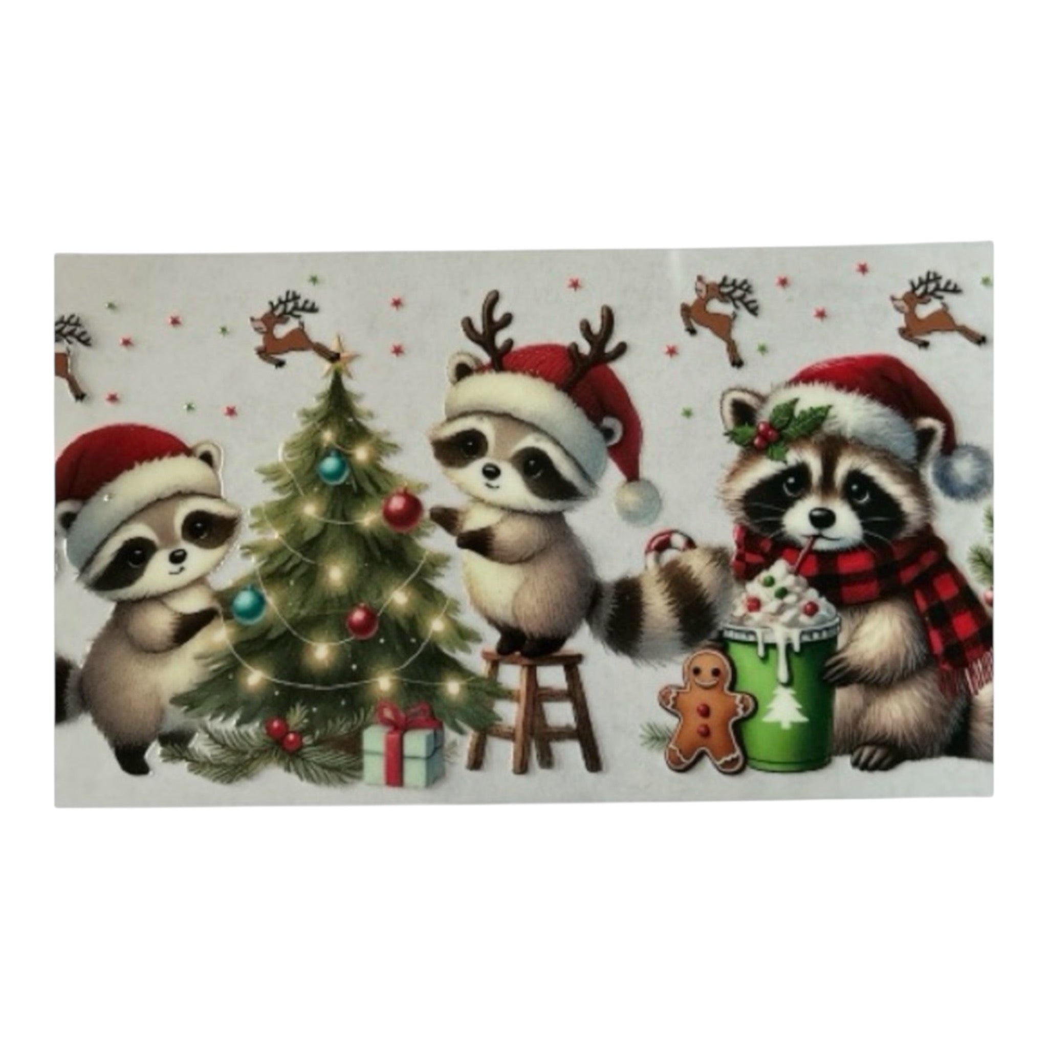 Holiday Raccoons Cup Wrap (134)