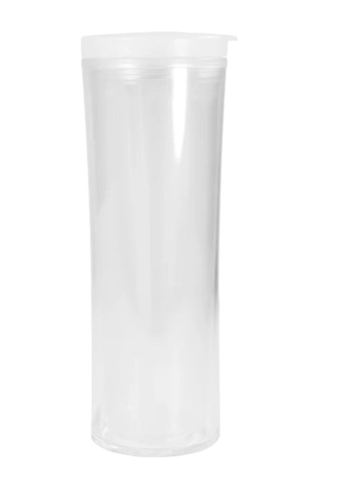 20oz. clear acrylic flip straw tumbler