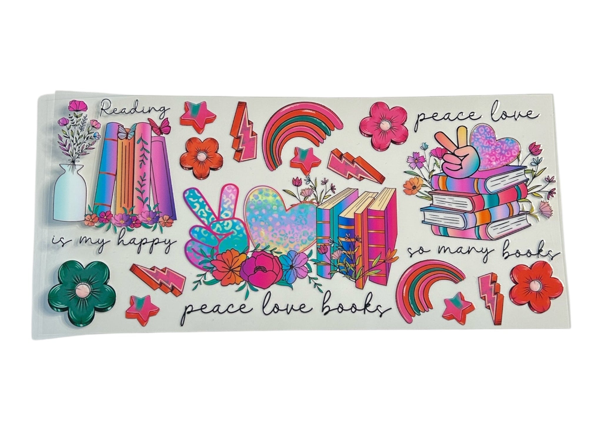 Peace Love Books Cup Wrap (315)