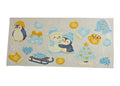 Set of winter-themed decals featuring penguins, snowmen, and winter elements on a clear background.