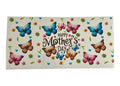 Cup wrap with colorful butterflies and 'Happy Mother's Day' text on a white background