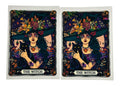 Two tarot card decals featuring 'The Witch' card design with a stylized illustration of a woman with dark hair and a colorful headpiece.