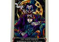 Decal of a stylized clown character with text 'The Joker Smoker Midnight Toker' against a moonlit sky.