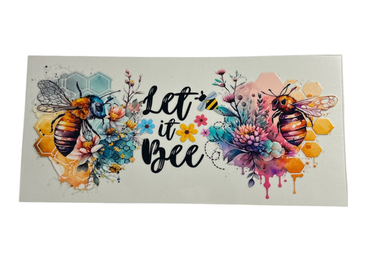 Colorful design with bees and flowers on a white background