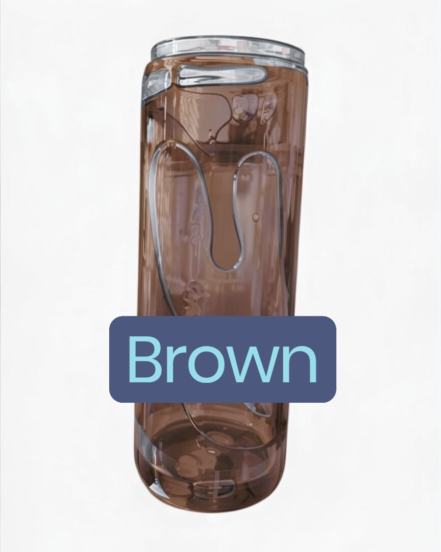 Brown tumbler on a white background