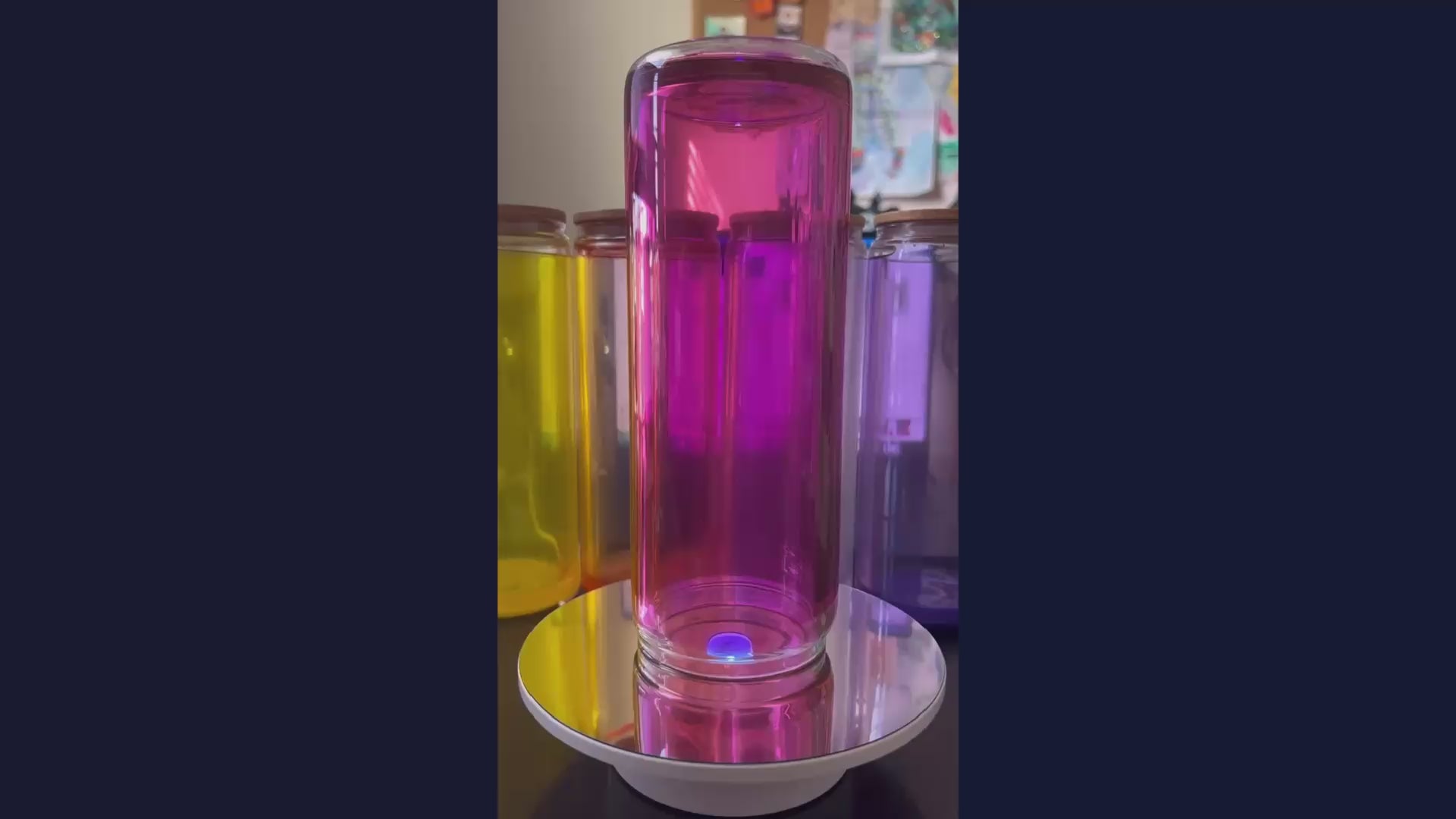 Load video: Video showing the drip liquid flow in the 25oz. glass tumbler. A limited release from CK Sparkle.